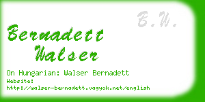 bernadett walser business card